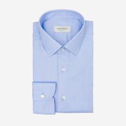 Shirt  solid  light blue wrinkle-free cotton oxford double twisted, collar style  updated straight point collar with short points - Product thumbnail image 1 showing different views and angles