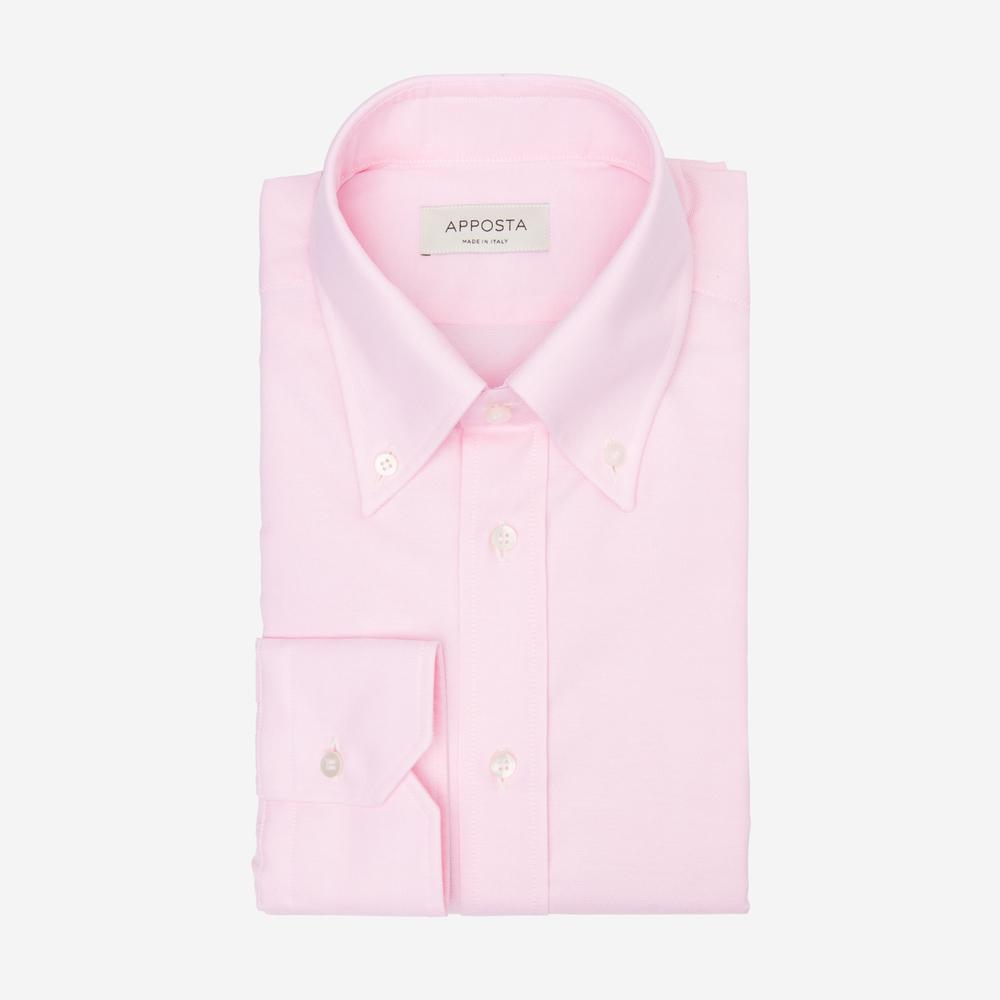 Shirt  solid  pink cotton oxford double twisted supima cotton, collar style  button-down collar - Apposta Clothing product
