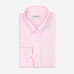 Shirt  solid  pink cotton oxford double twisted supima cotton, collar style  button-down collar - Product thumbnail image 1 showing different views and angles