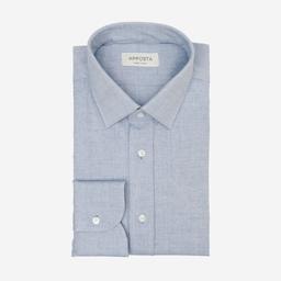 Shirt  solid  navy blue flannel pinpoint oxford double twisted, collar style  updated straight point collar with short points - Product thumbnail image 1 showing different views and angles