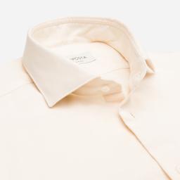 Shirt  solid  white flannel twill double twisted, collar style  updated spread collar with short points - Product thumbnail image 2 showing different views and angles