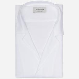 Shirt  solid  white cotton-linen plain, collar style  camp collar - Product thumbnail image 1 showing different views and angles