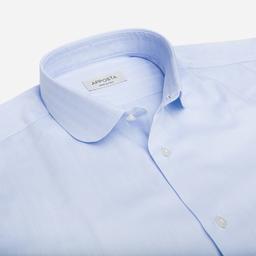 Shirt  textures  light blue cotton herringbone, collar style  club collar - Product thumbnail image 2 showing different views and angles