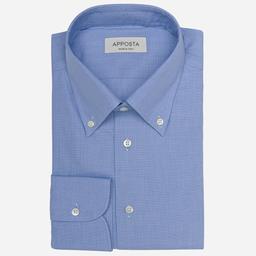 Shirt  solid  light blue cotton fil-à-fil double twisted, collar style  button-down collar - Product thumbnail image 1 showing different views and angles
