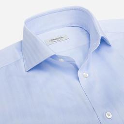 Shirt  solid  light blue cotton twill, collar style  spread collar - Product thumbnail image 2 showing different views and angles