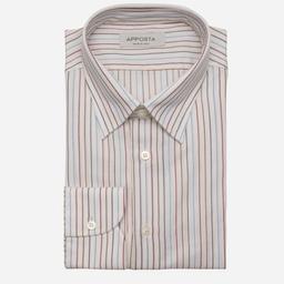 Shirt  striped  multi cotton-wool twill, collar style  hidden button down collar - Product thumbnail image 1 showing different views and angles