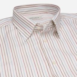 Shirt  striped  multi cotton-wool twill, collar style  hidden button down collar - Product thumbnail image 2 showing different views and angles