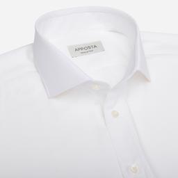 Shirt  solid  white stretch cotton poplin, collar style  updated spread collar with short points - Product thumbnail image 2 showing different views and angles