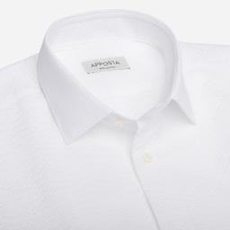 Shirt  textures  white cotton seersucker, collar style  updated straight point collar with short points - Product thumbnail image 2 showing different views and angles
