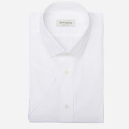 Shirt  solid  white cotton poplin, collar style  updated straight point collar with short points - Product thumbnail image 1 showing different views and angles