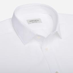 Shirt  solid  white cotton poplin, collar style  updated straight point collar with short points - Product thumbnail image 2 showing different views and angles