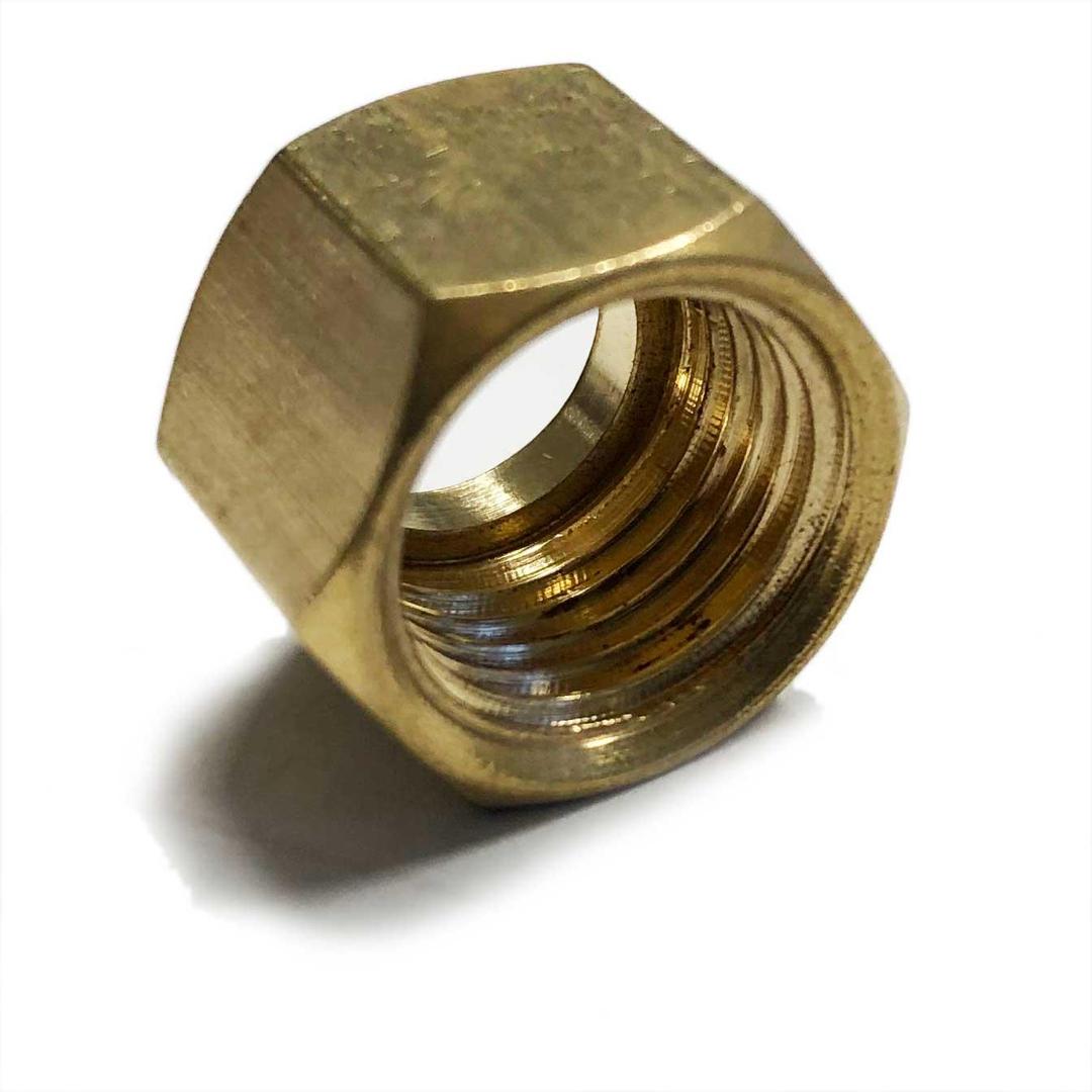 Solder Nut Copper Petrol Fuel Pipe 3/8 BSP - For 3/8 OD Tube - The Green Spark Plug Automotive product