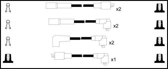 Remax HT Ignition Leads Cable Set Resistive Cable 7 Leads JEEP CJ5 - CJ8 - High quality product image showing Remax HT Ignition Leads Cable Set Resistive Cable 7 Leads JEEP CJ5 - CJ8 details and features