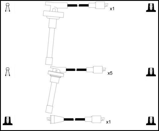 Remax HT Ignition Leads Cable Set Resistive Cable 7 Leads PORSCHE 911 - The Green Spark Plug Automotive product