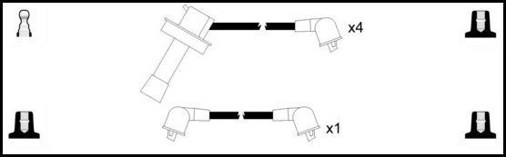 Remax HT Ignition Leads Cable Set Resistive Cable 5 Leads TOYOTA COROLLA - The Green Spark Plug Automotive product
