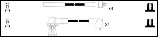 Remax HT Ignition Leads Cable Set Wire Wound Cable 5 Leads VOLVO 340-360 - High quality product image showing Remax HT Ignition Leads Cable Set Wire Wound Cable 5 Leads VOLVO 340-360 details and features