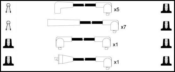 Remax HT Ignition Leads Cable Set Resistive Cable 14 Leads JAGUAR XJ - The Green Spark Plug Automotive product