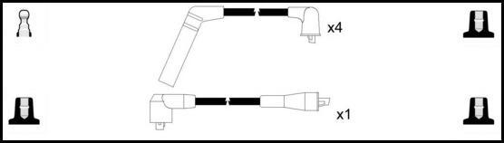 Remax HT Ignition Leads Cable Set Resistive Cable 5 Leads MITSUBISHI LANCER - The Green Spark Plug Automotive product
