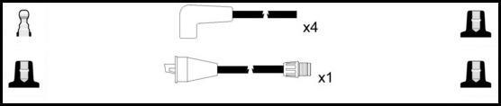 Remax HT Ignition Leads Cable Set Resistive Cable 5 Leads AUSTIN A30 - High quality product image showing Remax HT Ignition Leads Cable Set Resistive Cable 5 Leads AUSTIN A30 details and features