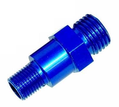 Alloy Male/Male Union 10x1 - 12mm (Blue) (BFU007) - High quality product image showing Alloy Male/Male Union 10x1 - 12mm (Blue) (BFU007) details and features