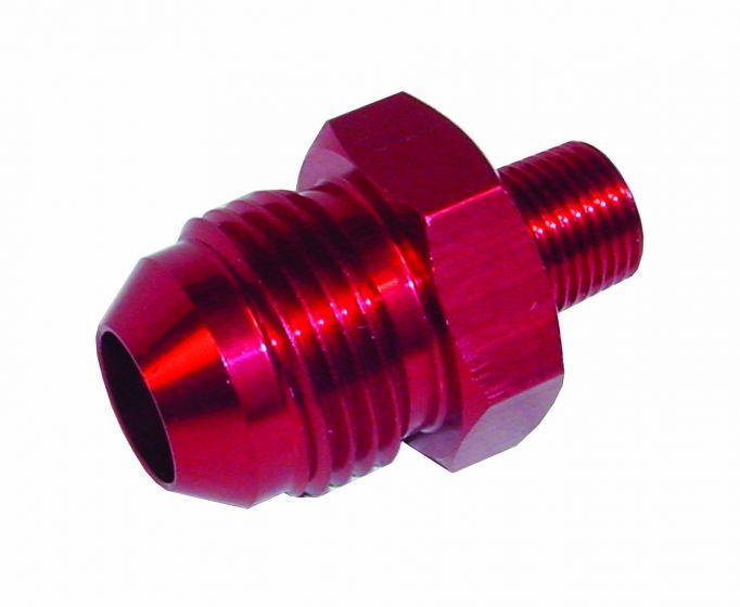 Alloy Fuel Union 1/8th Nptf - jic-8 (Red) (BFU020) - High quality product image showing Alloy Fuel Union 1/8th Nptf - jic-8 (Red) (BFU020) details and features