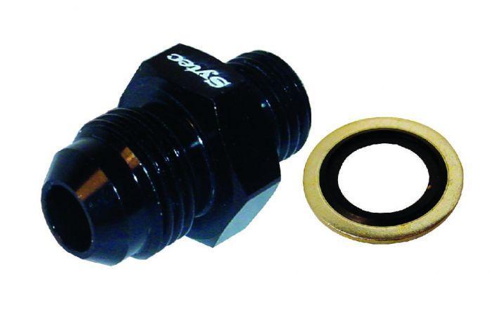 Sytec Alloy Straight Fuel Union Male/Male (Black) 14x1.5 - Jic6 (BFU213) - High quality product image showing Sytec Alloy Straight Fuel Union Male/Male (Black) 14x1.5 - Jic6 (BFU213) details and features