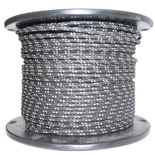 1M Cotton Braided Automotive Electrical Wire Cable 16 Gauge Black & White Fleck - High quality product image showing 1M Cotton Braided Automotive Electrical Wire Cable 16 Gauge Black & White Fleck details and features