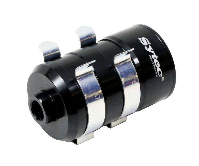 SYTEC Bullet Filter 14 x 1.5mm Female Ports (Black) with mounting clips (BULLETA0-BK-M) - The Green Spark Plug Automotive product