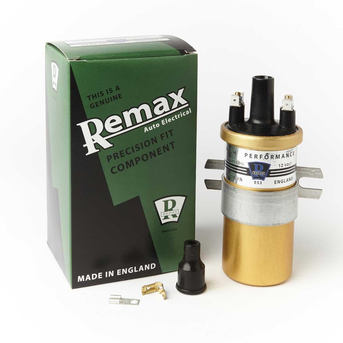 Remax ES3 Ignition 12V Sports Coil PushIn MADE IN ENGLAND - Eqv Lucas DLB105 - High quality product image showing Remax ES3 Ignition 12V Sports Coil PushIn MADE IN ENGLAND - Eqv Lucas DLB105 details and features