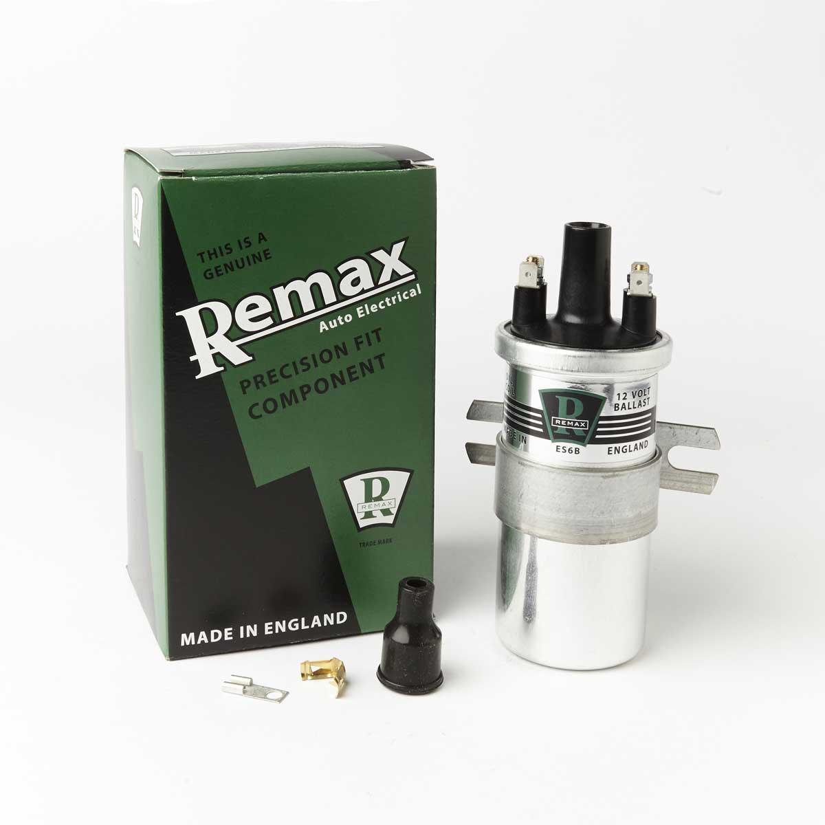 Remax ES6B Ignition 12V Ballast Resitor Coil PushIn MADE IN ENGLAND - Eqv Lucas DLB102 - High quality product image showing Remax ES6B Ignition 12V Ballast Resitor Coil PushIn MADE IN ENGLAND - Eqv Lucas DLB102 details and features