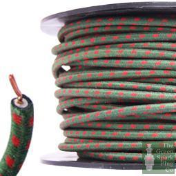 7mm HT Ignition Lead Cable - Wire Core Cotton Braided GRF - The Green Spark Plug Automotive product