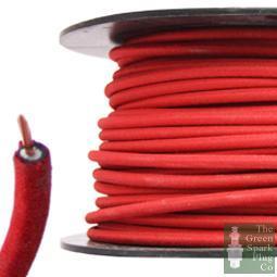 7mm HT Ignition Lead Cable - Wire Core Cotton Braided Red - High quality product image showing 7mm HT Ignition Lead Cable - Wire Core Cotton Braided Red details and features