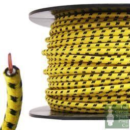 30 Meter Roll 7mm HT Ignition Lead Cable - Wire Core Cotton Braided YBF - The Green Spark Plug Automotive product