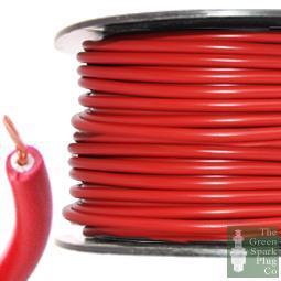 7mm HT Ignition Lead Cable - Wire Core PVC Red - 100 Meter Roll