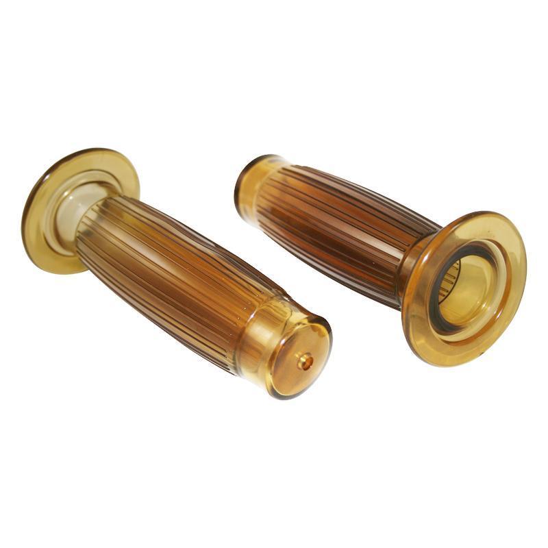 Beston Handlebar Grips Pair Replica 1 Beston Handlebar in Gel Brown Café Racer - High quality product image showing Beston Handlebar Grips Pair Replica 1 Beston Handlebar in Gel Brown Café Racer details and features