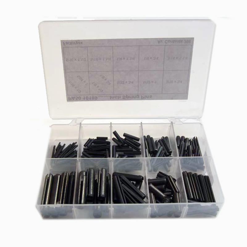 Kits - Spring Pins - Inch Slotted, 1/16 x 1/2 to 5/16 x 1.1/2 - High quality product image showing Kits - Spring Pins - Inch Slotted, 1/16 x 1/2 to 5/16 x 1.1/2 details and features