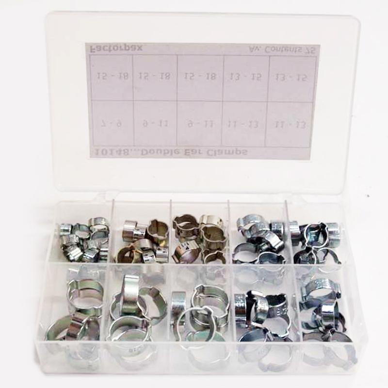 Kits - Clips & Clamps - Double Ear Clamps 7-9 to 15-18 0.473 Kg - High quality product image showing Kits - Clips & Clamps - Double Ear Clamps 7-9 to 15-18 0.473 Kg details and features
