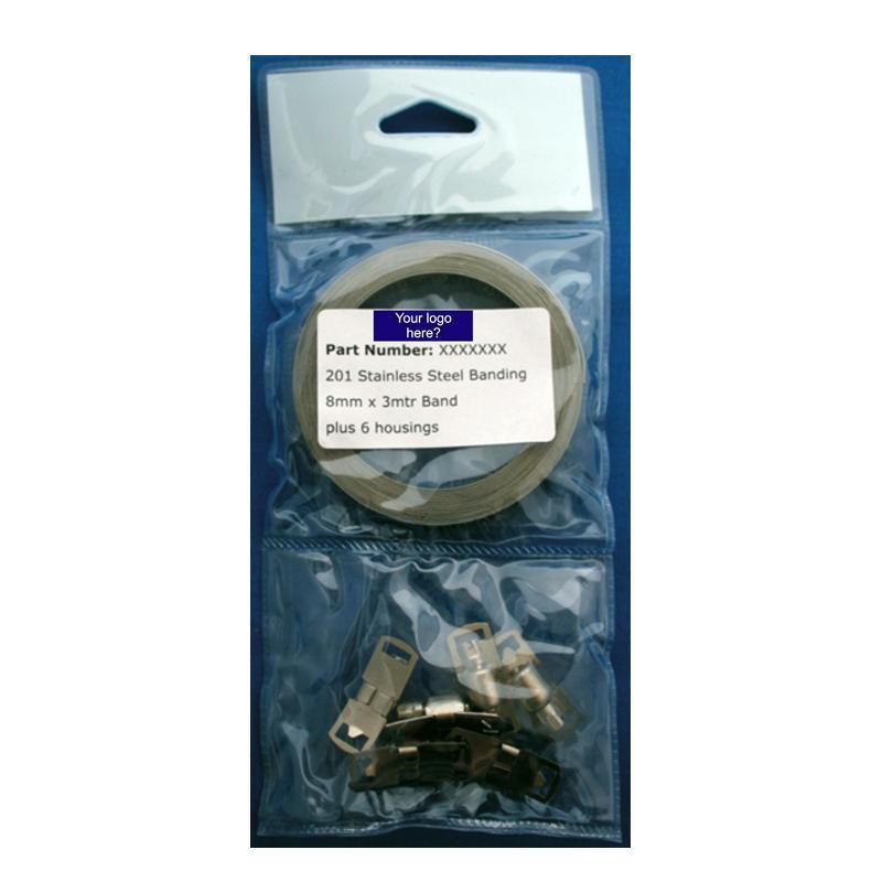 Kits - Clips & Clamps - St.St 8mm x 3mtr Clipmaker kit with 6 housings - High quality product image showing Kits - Clips & Clamps - St.St 8mm x 3mtr Clipmaker kit with 6 housings details and features