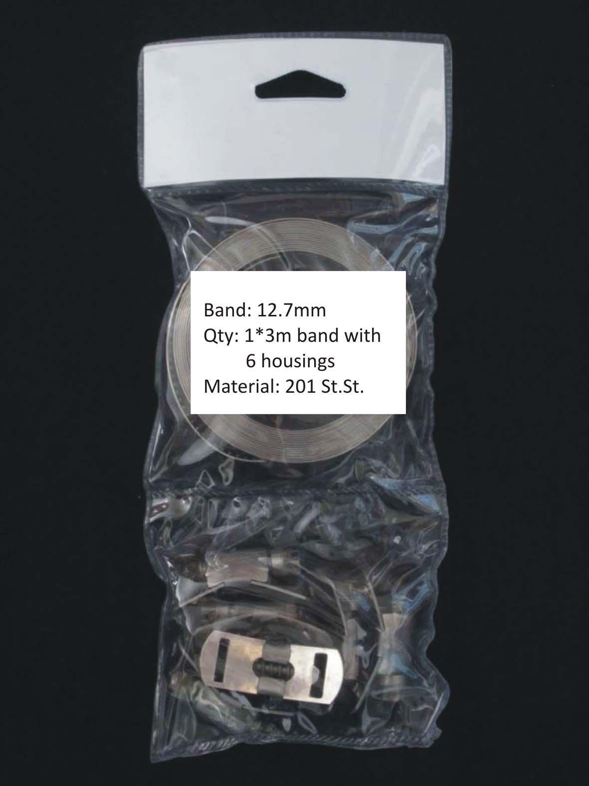 Kits - Clips & Clamps - St.St 12mm x 3mtr Clipmaker Kit with 6 Housings - High quality product image showing Kits - Clips & Clamps - St.St 12mm x 3mtr Clipmaker Kit with 6 Housings details and features