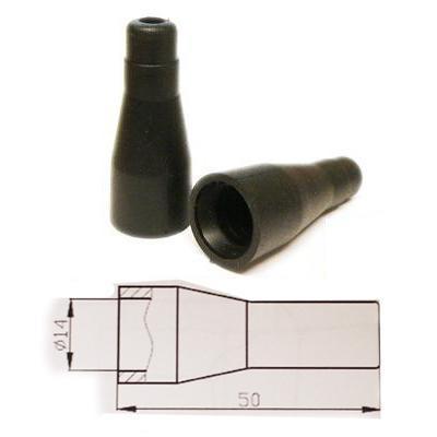 1x HT Silicone PVC insulators for coil - 7mm Straight Black - The Green Spark Plug Automotive product