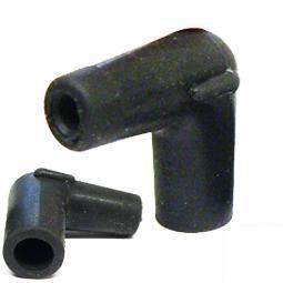 1x HT Silicone PVC insulators for spark plug 7mm 8mm Right Angle Black - The Green Spark Plug Automotive product