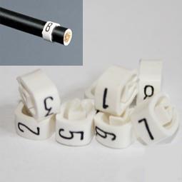 8mm Cable Plug Lead Numbers - Markers 1 to 8 - White - The Green Spark Plug Automotive product