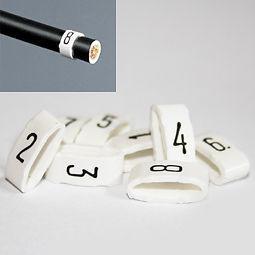 7mm Cable Plug Lead Numbers - Markers 1 to 8 - White - The Green Spark Plug Automotive product