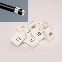 7mm Cable Plug Lead Numbers - Markers 1 to 12 - White - The Green Spark Plug Automotive product