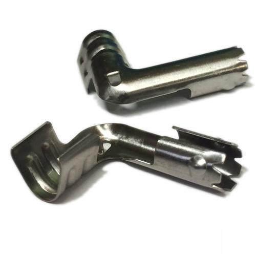 1x HT Steel push in terminal for distributor coil - 7mm 8mm Right Angle Crimp Ty - The Green Spark Plug Automotive product