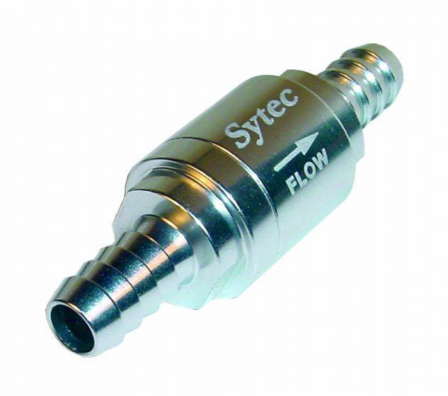 Sytec One Way Valve with 8mm push on tails (Silver) (OWVS008-S) - High quality product image showing Sytec One Way Valve with 8mm push on tails (Silver) (OWVS008-S) details and features