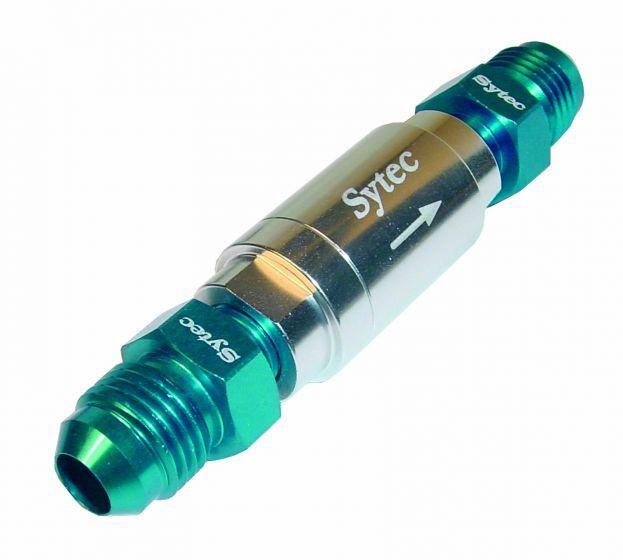 Sytec One Way Valve with Male JIC-6 Connections (Silver) (OWVS200-S) - The Green Spark Plug Automotive product