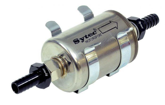 Sytec Motorsport Fuel Filter 12mm In/out + Clip FCA001(2) (SSFMC205) - High quality product image showing Sytec Motorsport Fuel Filter 12mm In/out + Clip FCA001(2) (SSFMC205) details and features