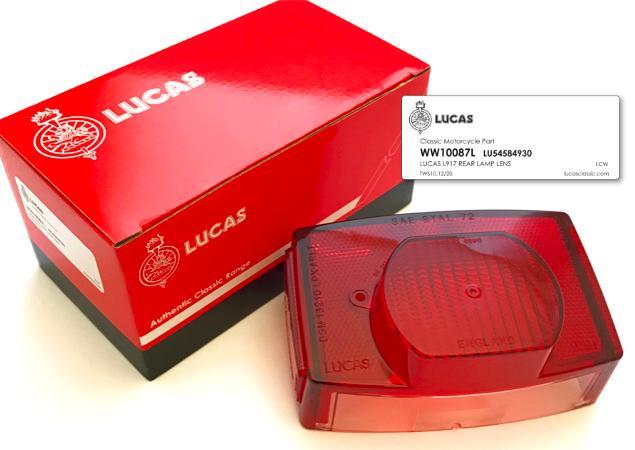 Lucas L917 Rear Lamp Lens 54584930 BSA Norton Triumph Motorcycle Tail Light Case - The Green Spark Plug Automotive product