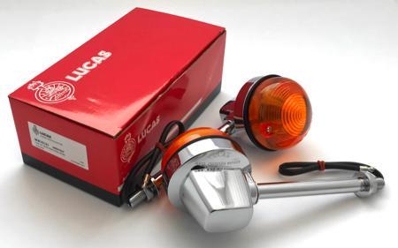 Lucas Indicators 5 Long Stem L874 Pair 54057567 BSA For Triumph Norton Motorcycle - High quality product image showing Lucas Indicators 5 Long Stem L874 Pair 54057567 BSA For Triumph Norton Motorcycle details and features